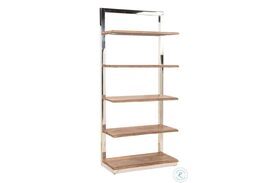 Brownstone 2.0 Brown and Chrome Etagere