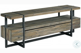Modern Timber Natural And Dark Pewter Entertainment Console