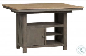 Lindsey Farm Gray And Sandstone Extendable Kitchen Island
