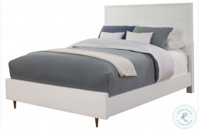 White Pearl Full Panel Bed