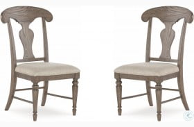 Brookhaven Vintage Linen Splat Back Side Chair Set of 2
