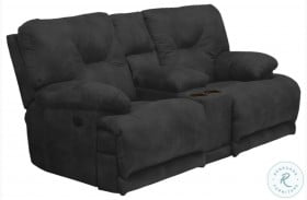 Voyager Slate Power Reclining Loveseat with Console