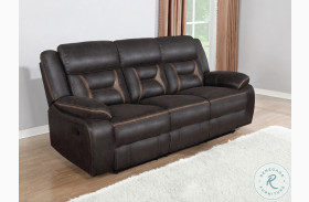 Greer Dark Brown Reclining Sofa