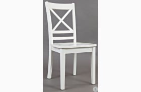 Simplicity Paperwhite Cross Back Side Chair Set of 2