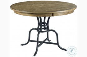 The Nook Brushed Oak And Black 54" Dining Table