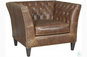 Curated Duncan Sheridan Chestnut Leather Chair