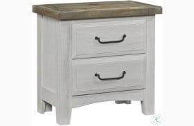 Sawmill Alabaster Two Tone 2 Drawer Nightstand