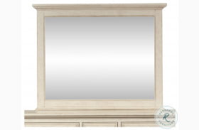 High Country Antique White Landscape Mirror