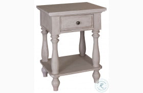 High Country White Chair Side Nightstand