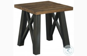 Modern Classics Driftwood And Black Crossfit End Table