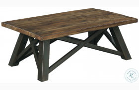 Modern Classics Driftwood And Black Crossfit Rectangular Cocktail Table