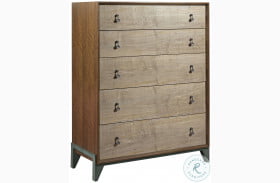 AD Modern Synergy Walnut And Ambrosia Maple Motif Drawer Chest
