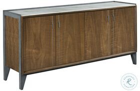 AD Modern Synergy Walnut And Rolled Steel Sublime Buffet