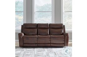 Blair Cognac Leather Zero Gravity Power Reclining Sofa