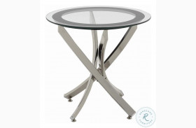 Brooke Chrome And Black End Table