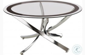 702588 Black and Chrome Coffee Table