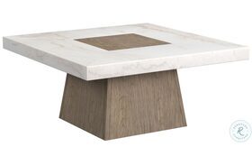 Collinston Gray And White Marble Top Cocktail Table