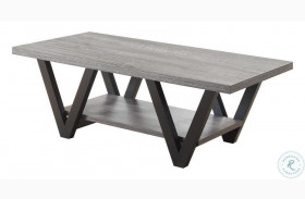 Stevens Black And Antique Grey Coffee Table