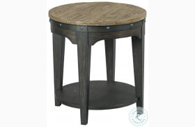 Plank Road Charcoal Artisans Round End Table