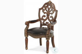 Villa Valencia Classic Chestnut Leather Arm Chair