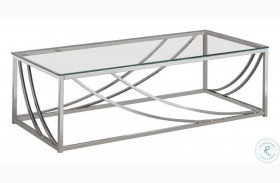 Lille Glass Top  And Chrome Coffee Table