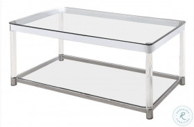 Anne Chrome And Clear Coffee Table