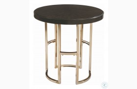 Corliss Americano and Rose Brass End Table