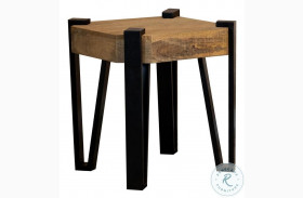 Winston Natural And Matte Black End Table