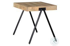 Avery Natural And Black End Table