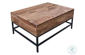 Mercer Brownstone Nut Brown Lift Top Cocktail Table