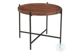 Brant Huntley Brown And Black Accent Table