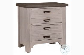 Bungalow Dover Grey And Folkstone 2 Drawer Nightstand