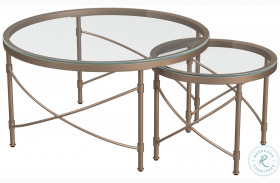Harrison Antique Gold Round Cocktail Table
