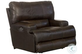 Wembley Chocolate Power Leather Recliner With Power Headrest