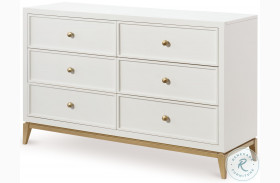 Chelsea White And Gold Youth Dresser by Rachael Ray