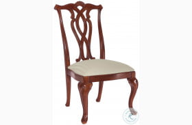 Cherry Grove Classic Antique Cherry Pierced Back Side Chair Set of 2
