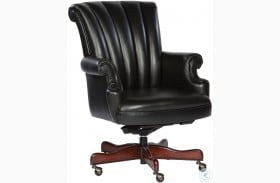 Special Reserve Black Leather Ribbed Back Executive Chair