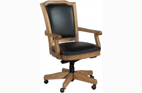 Black Finish Wood Frame Office Executive Chair