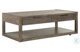 Bartlett Field Dusty Taupe 2 Drawer Cocktail Table