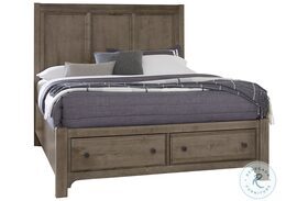 Cool Farmhouse Gray Panel Storage Bed