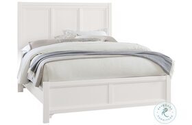 Cool Farmhouse Soft White Panel Bed