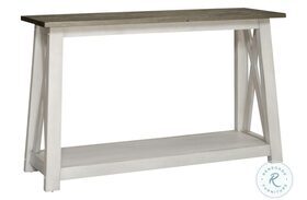 Laurel Bluff Antique White with Dust Grey Sofa Table