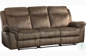 Aram Brown Double Reclining Sofa