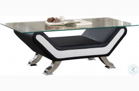 Veloce Black and Ivory Cocktail Table