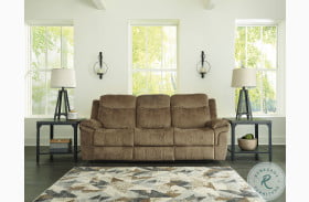 Huddle Up Nutmeg Reclining Sofa With Drop Down Table