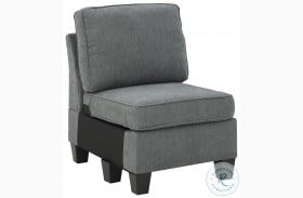 Alessio Charcoal Armless Chair