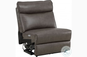 Maroni Dark Brown Power Reclining Armless Chair With Power Headrest