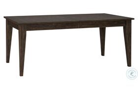 Midland Falls Rustic Brown Rectangular Leg Extendable Dining Table