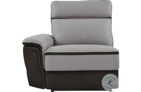 Laertes Charcoal And Taupe Gray Power LAF Reclining Chair
