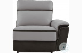 Laertes Charcoal And Taupe Gray Power RAF Reclining Chair